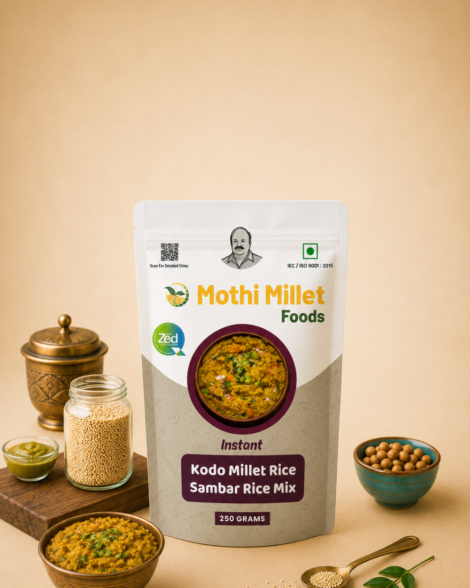 Mothi Millet Instant Kodo Millet Rice Sambar Rice Mix – 250g