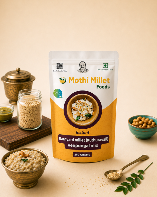 Mothi Millet Instant Barnyard Millet (Kuthiraivali) Venpongal Mix – 250g
