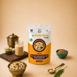 Mothi Millet Foods Barnyard Millet (Kuthuravali) Venpongal Mix – Instant | 250g