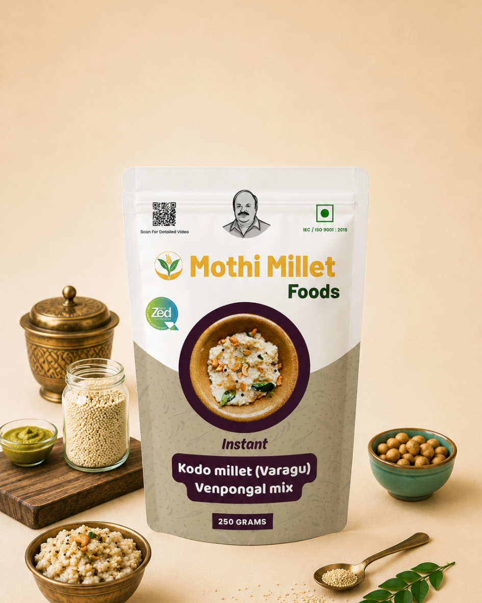 Mothi Millet Instant Kodo Millet (Varagu) Ven Pongal Mix – 250g