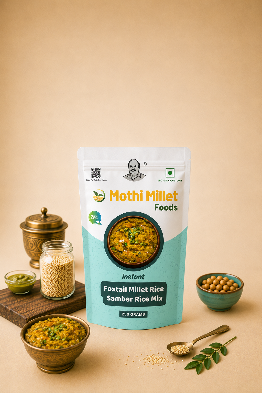 Mothi Millet Instant Foxtail Millet Rice Sambar Rice Mix – 250g