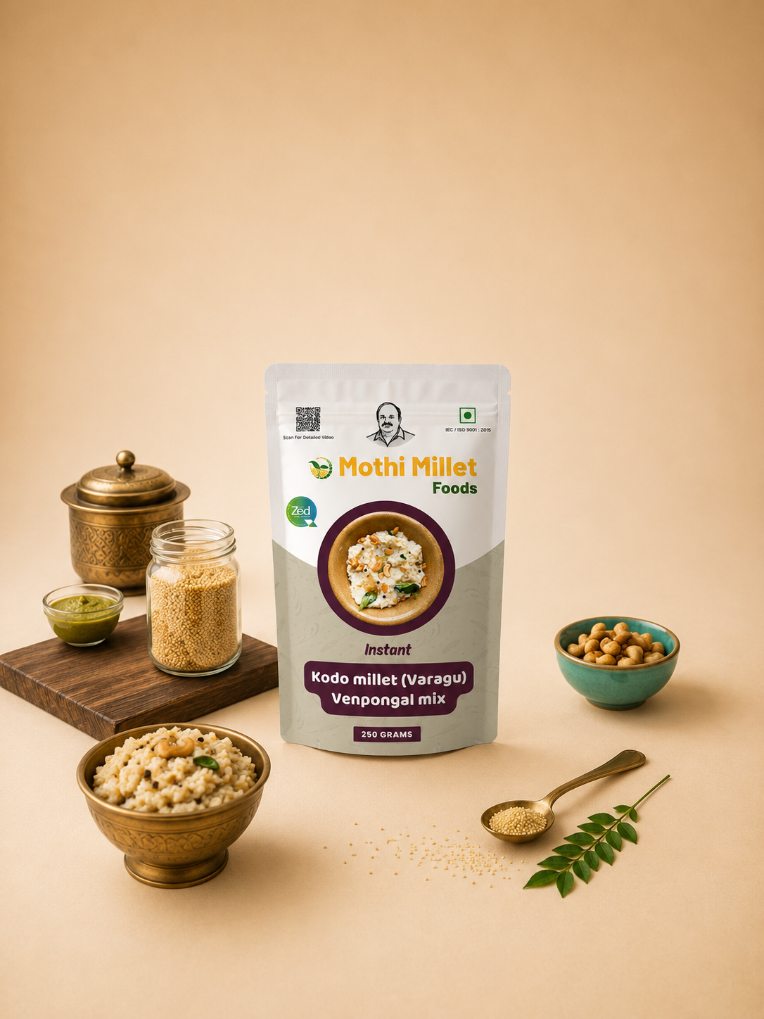 Mothi Millet Foods Kodo Millet (Varagu) Venpongal Mix – Instant | 250g