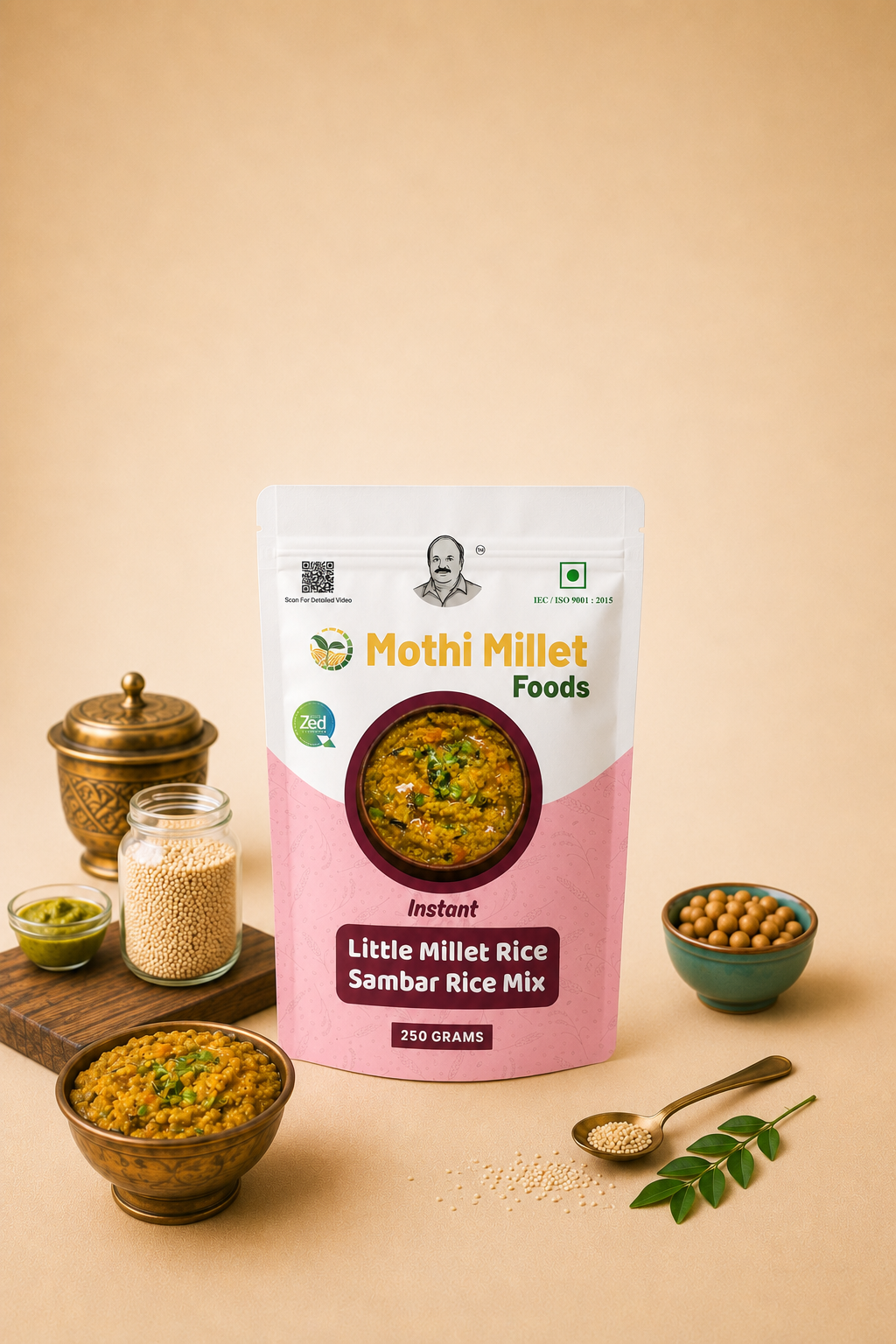 Mothi Millet Instant Little Millet Rice Sambar Rice Mix – 250g
